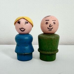 Vintage Fisher Price Little People - Wooden Bodies HARD TO FIND